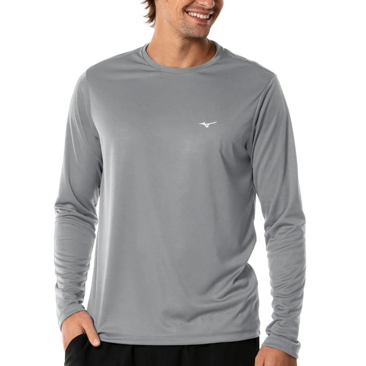 Camiseta Mizuno Energy Manga Longa Masculina [Tam.: P M G E Gg]